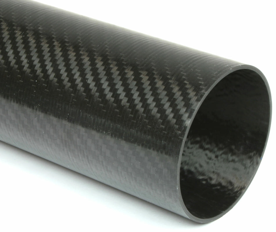 Carbon Fibre Tube Black Twill Gloss  250mm Length