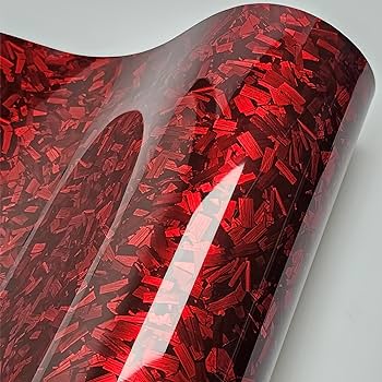 Carbon Fibre Forged Red Gloss Vinyl Wrap