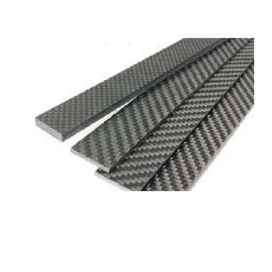 Carbon fibre strips bars Matte Twill and Plain weave