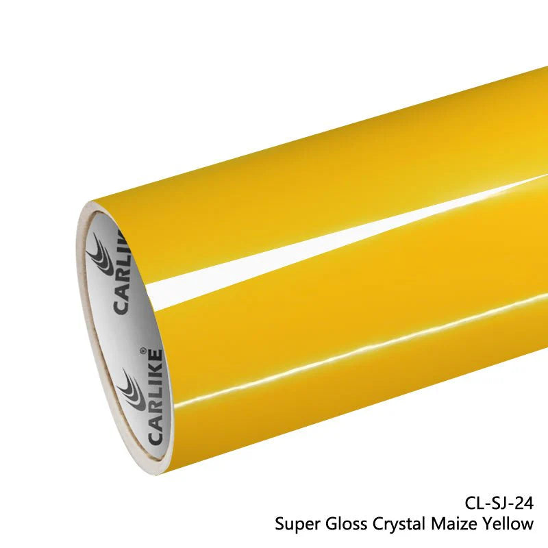 Vinyl Wrap Plain Gloss Dark Yellow Premium Quality 1520mm Width