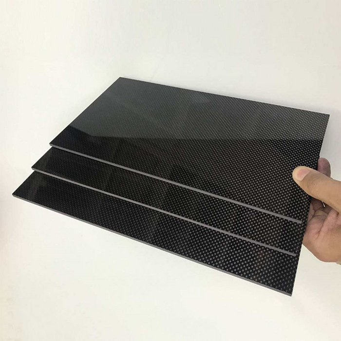 Carbon Fibre Sheet Gloss Plain Different Sizes 1 to 6mm Thicknesses