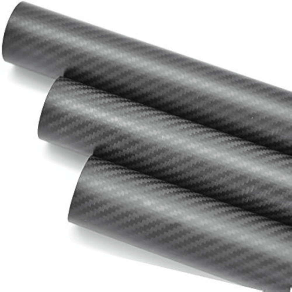 Hyperdrivecarbon Blue Gloss Twill Carbon Fibre Tube - 500mm Length - Various Diameters