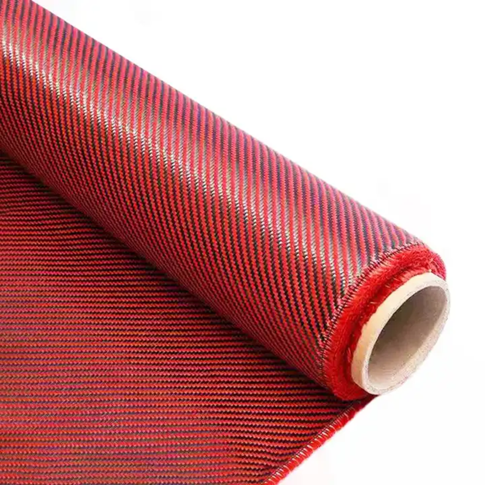 Carbon Fibre Cloth 210g Red 2/2 Twill 3k 1000mm width