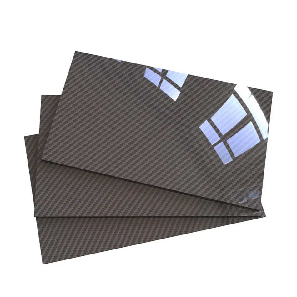 Carbon Fibre Sheet Twill Gloss Different Sizes 1 to 5mm Thicknesses